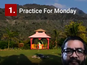 Practice For Monday Session - 1